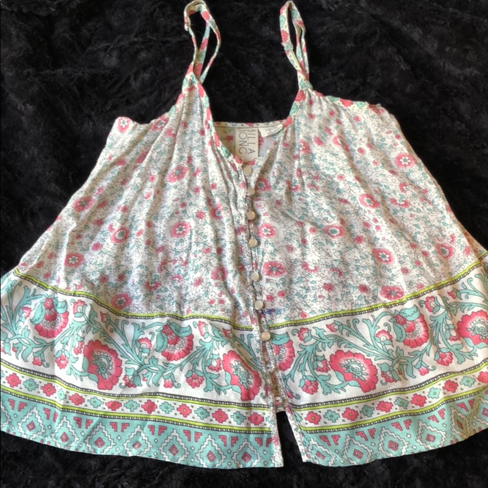 Billabong Floral Button Down Tank